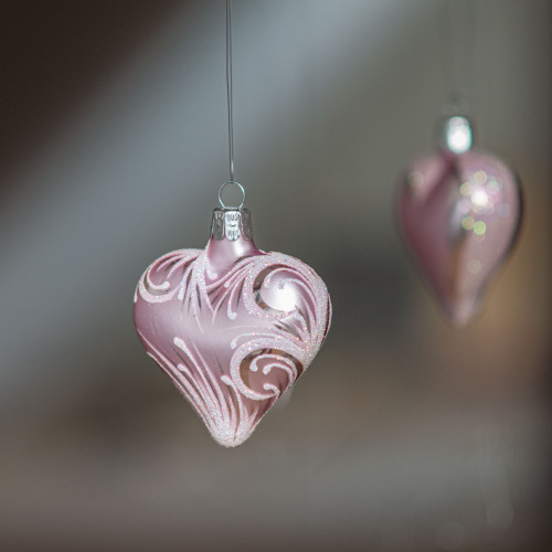 Ornament růžové srdce